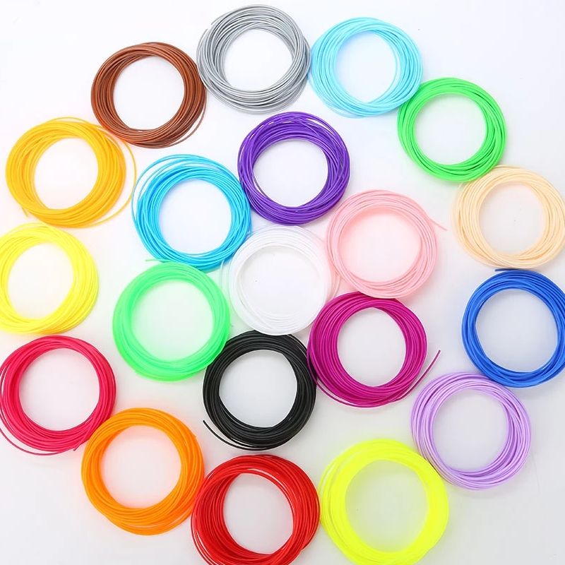 Pla Filament - 3Dプリントペン,高品質,クリスマスギフト,1.75mm, 20色,100mまたは10色,50m, 2024
