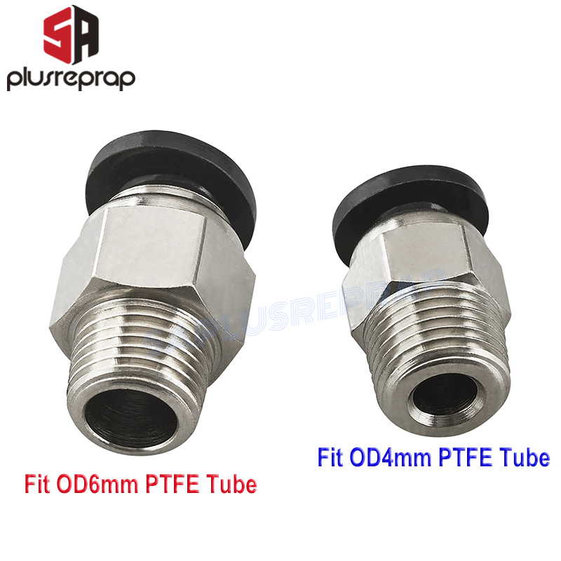 Bowden Tube - V6,v5,j-head,bowden PC4-01/3mm,クイックカップリング,3Dプリンター用の空気圧コネクタPC6-01 1.75