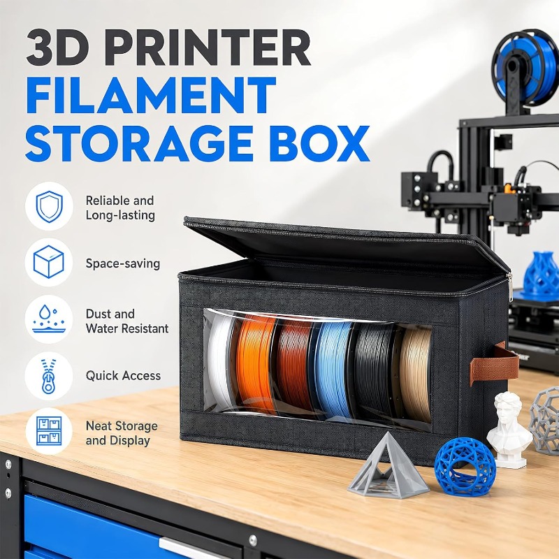 Enclosure 3D Printer - 3D プリンターフィラメント収納容器不織布プリンターフィラメントおもちゃ収納ボックス目に見える防塵仕分け収納袋