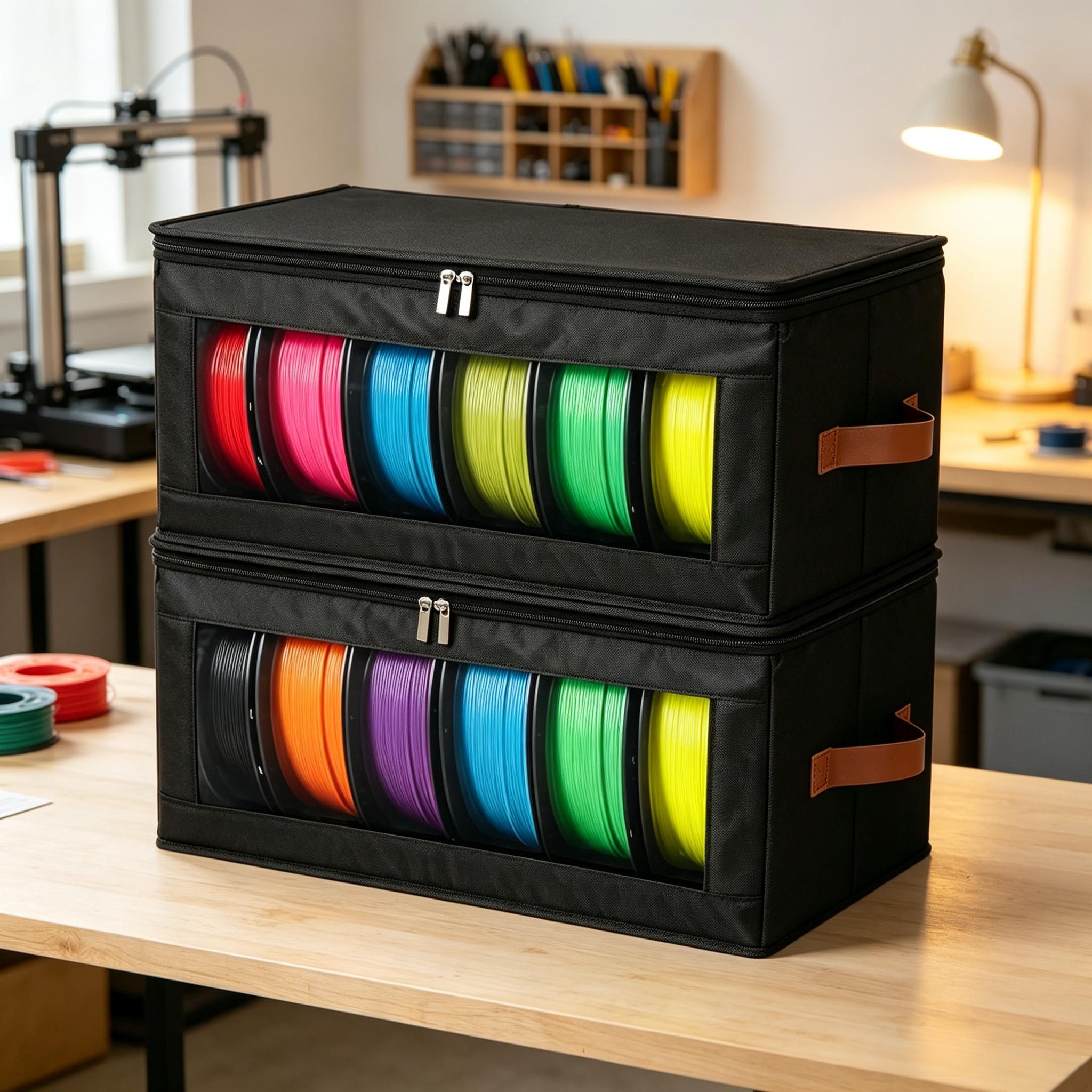 Tpu Filament - 防湿3Dプリンターフィラメント収納バッグ 透明窓付き 折りたたみ式オーガナイザー 1kgのPLA、PETG、TPU、ABSフィラメントスプールに対応