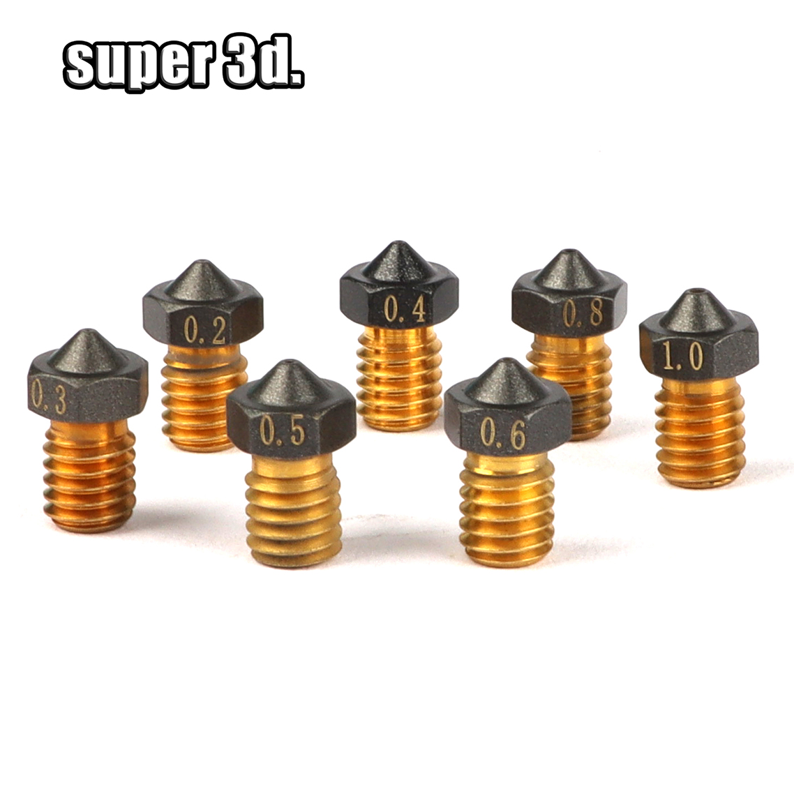 3Dプリンター用の真ちゅう製ノズルのセット,ワイヤー0.2/ - Nozzle Tungsten のレビューと価格
