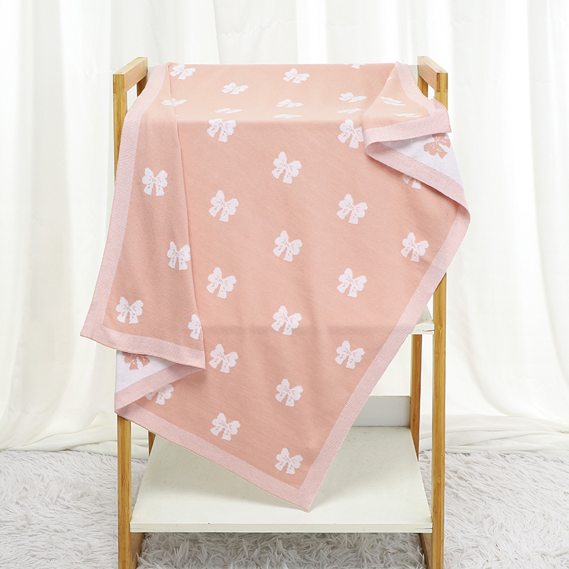 綿ベビーブランケットニットかわいい弓子供少年ベッド女の子ベビ - Carriage Bed のレビューと価格