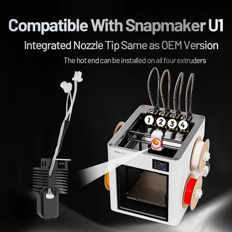 Snapmaker U1用セラミック加熱ブロックキット 24 - High Flow Ceramic Hotend のレビューと価格