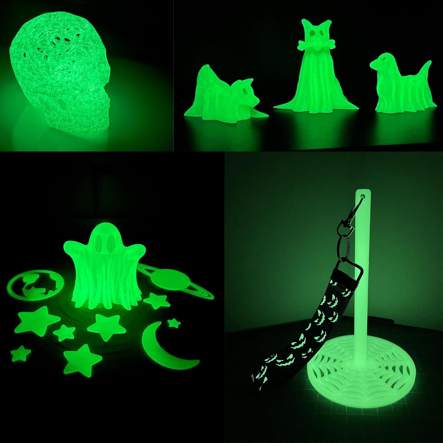 ハロウィーン用、暗闇で光るフィラメント、TPUフィラメント、 - Filament 1.75 のレビューと価格