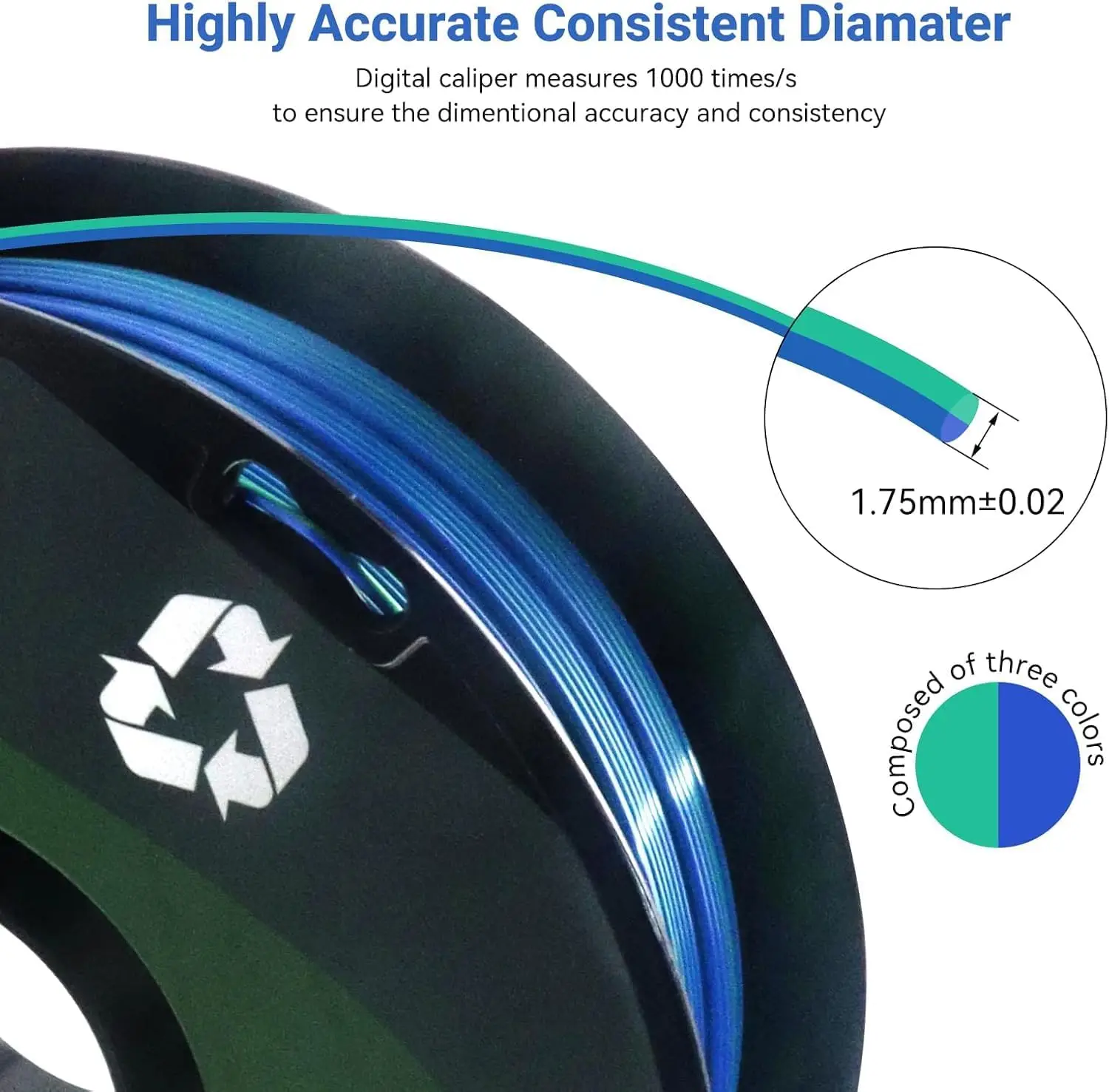 US倉庫16パックシルクレインボーPLA 3Dプリンターフィ - Pla Filament のレビューと価格
