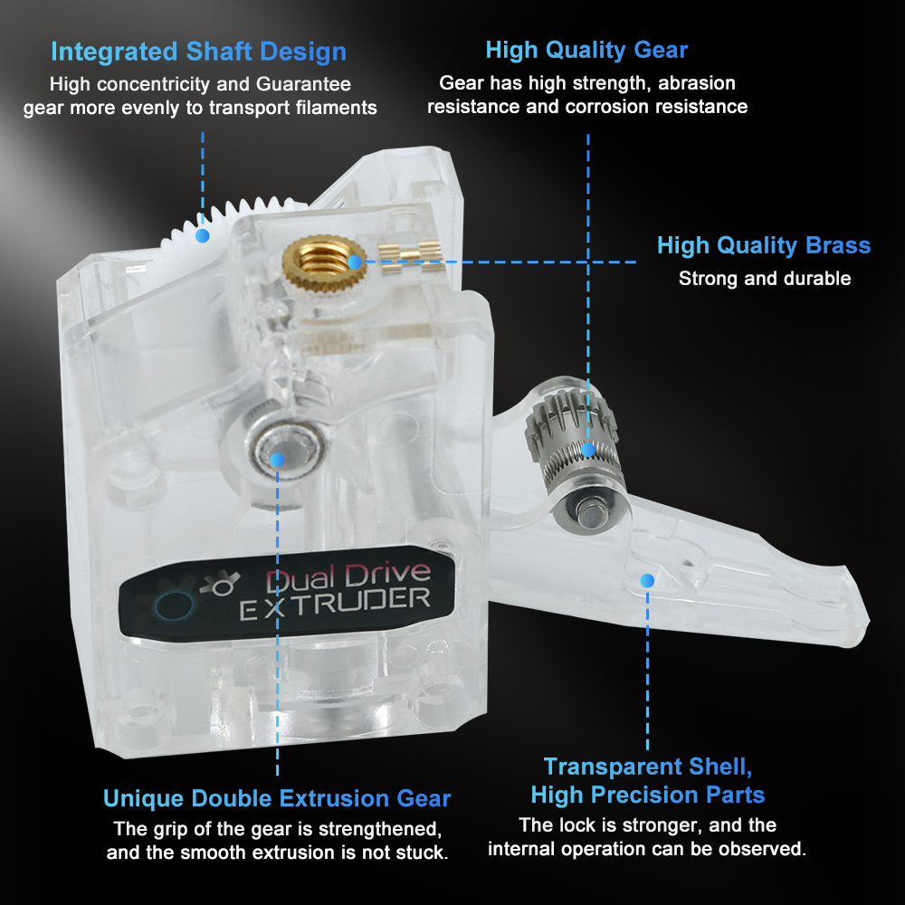 デュアルドライブギアアップグレード,3Dプリンター用ボーデン - Direct Drive Extruder のレビューと価格