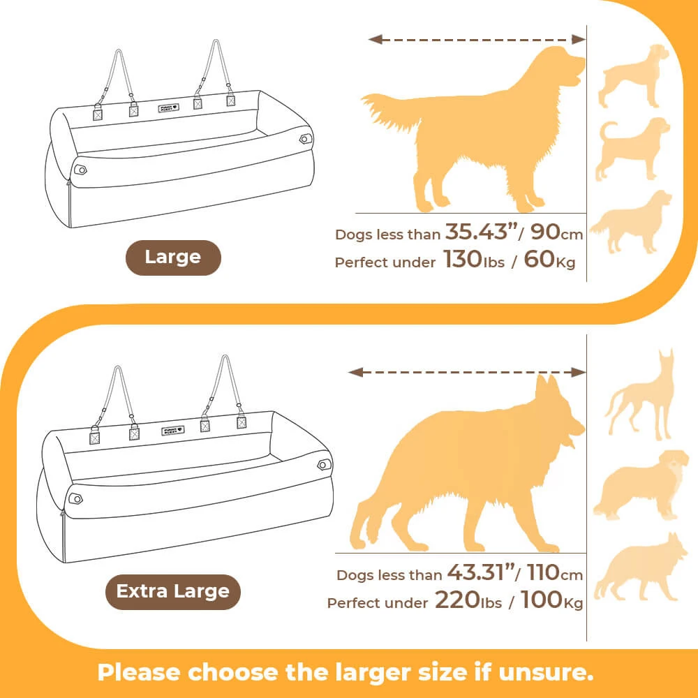 高級防水フェイクレザー製犬用カーシート、小型犬猫用ペットブー - Carriage Bed のレビューと価格